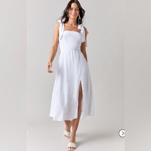 Francesca's Collections White Midi Dress